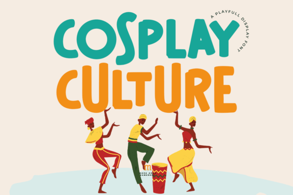 Cosplay Culture Font: Playful Display Type for Crafters & Sellers