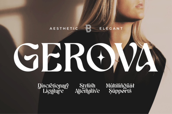 Gerova: A Luxe Serif Display Font for Digital Branding
