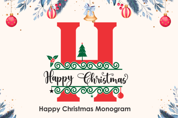 Happy Christmas Monogram Font for Festive Branding