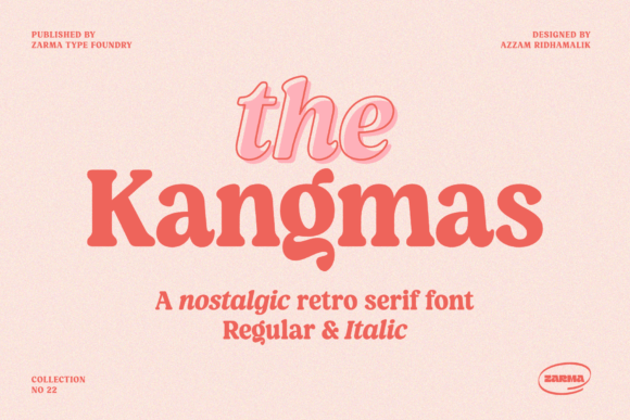 Kangmas: A Retro Serif Font That Makes Your Headlines Stick