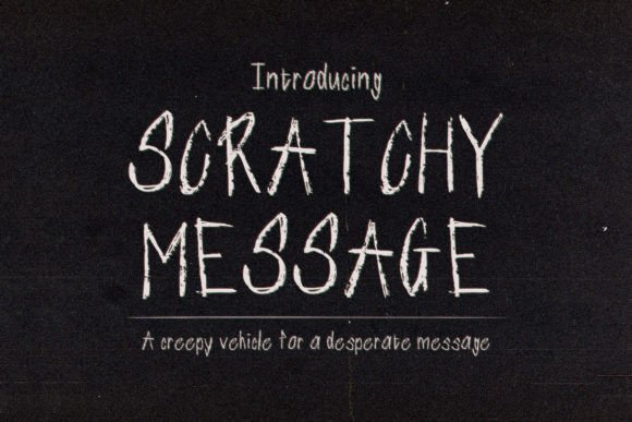 Scratchy Message: A Display Font That Adds Spooky Personality to Your Brand
