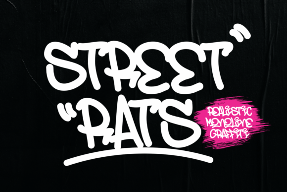 Street Rats: A Gritty, Swash-Filled Display Font for Handmade Brands