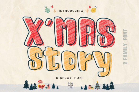 Xmas Story: A Playful Display Font for Editorial Impact